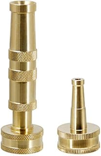 Twinkle Star Solid Brass Heavy Duty Adjustable Twist Hose Nozzle Jet Sweeper Nozzle, TWIS3231