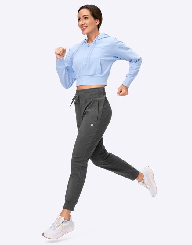 G Gradual Women's Fleece Lined Joggers High Waisted Water Resistant Thermal Winter Sweatpants Running Hiking Pockets - Image 6