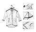 Produktbild Kinder transparente Regenmantel Poncho wasserdichte Kapuze Jacke, Kind mit Kapuze Fransen Rainwear Student, Kindergarten Jungen Mädchen, große Hut Markise, S