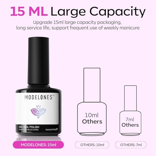 Image of modelones Gel Nail Polish Set 009, 0.24 Fl Oz (Pack of 6)