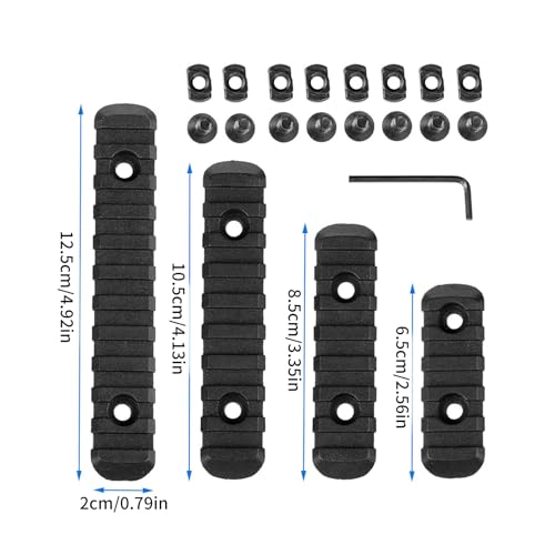 Kangnice Conjunto Picatinny de 4 peças de base de substituição de seção única Picatinny leve com vár