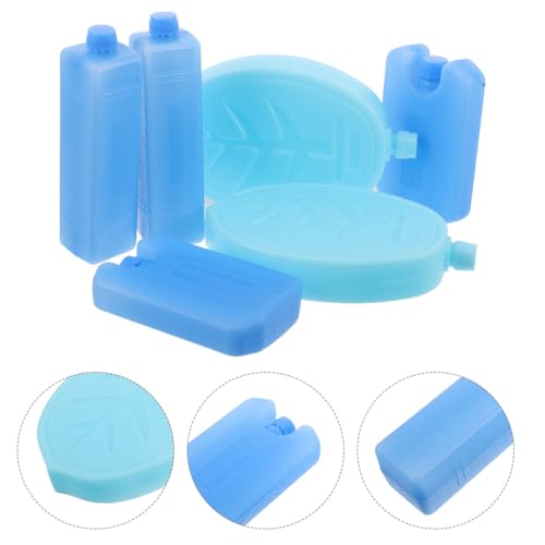 Image of 6pcs Reusable Ice Pack, Empty Water Fill Cooler Packs for Lunch Boxes, Hard Plastic Freezer Blocks, Ice Boxes for Air Coolers Fans Coolers Camping Picnic Car Box