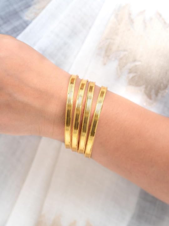 Image of Zeraki Jewels Women's Traditional Gold Plated Bangles Set | Elegant Designer Kada Bangles | Classic Ethnic Jewellery for Women & Girls | Perfect for Wedding, Festive & Daily Wear