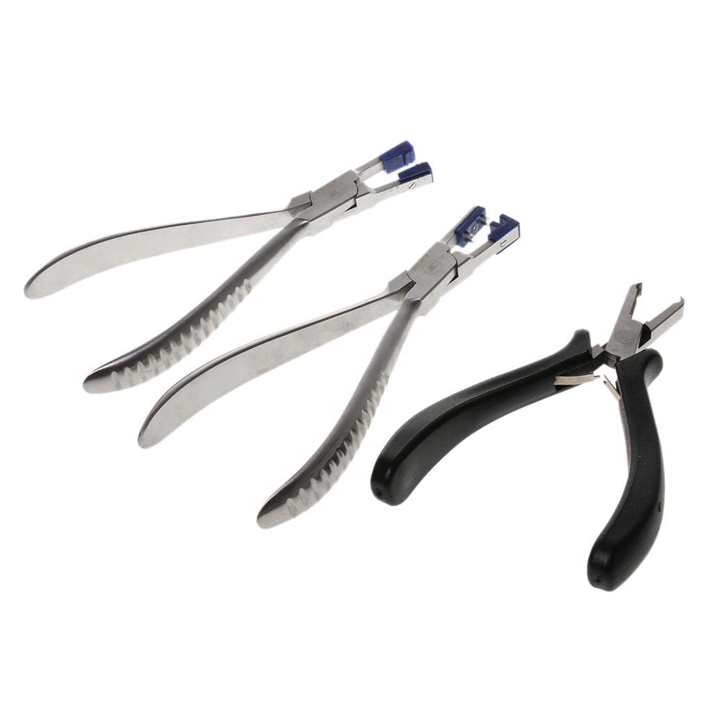 barenx Professionelles Brillen-Reparaturzangen-Set, Brillenrahmen-Einstellwerkzeuge und Nasenpolster, Werkzeug-Set Zange