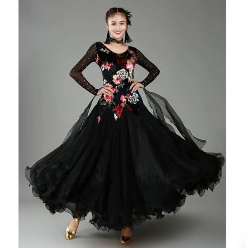 Robe de danse standard style international en velours premium