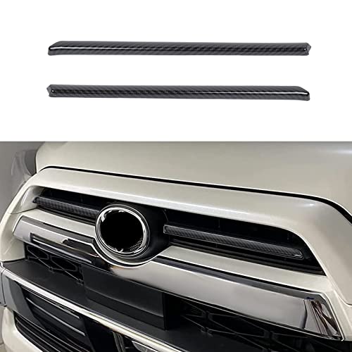 Image of for Toyota 4Runner Front Center Grille Insert Grill Cover Strips 2Pcs for 2020 2021 2022 Toyota 4Runner(Carbon Fiber)