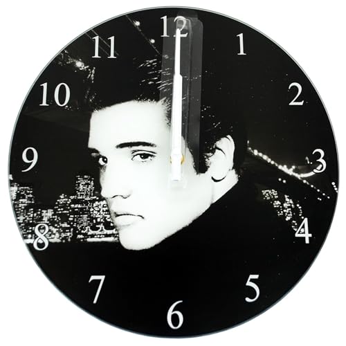 simpa Elvis Glass Wall Clock (30cm Dia)