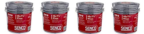Senco 06A162P Duraspin# 6 by 1-5/8" Drywall to Wood Collated Screw (1, 000per Box) (4-(Pack))