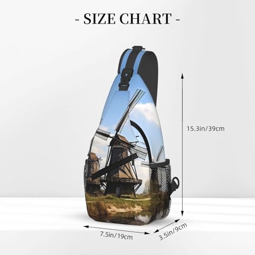Mochila tipo sling negra para senderismo y outdoor miniatura 2