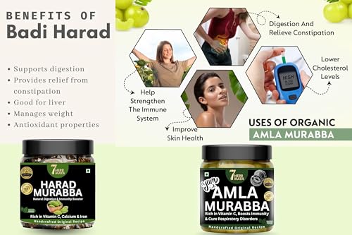 Image of 7HerbMaya Harad & Amla Murabba | Traditional Sweet Dish | Indian Fruit Murabba | Authentic Homemade Taste Pack 2 (2 Kg)