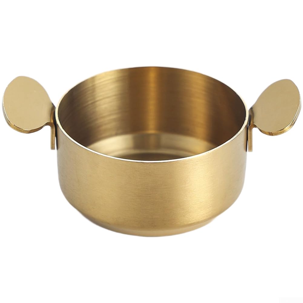 Tazón Salsa para acero Inoxidable 304 Doble Asa Tazón Salsa para(Gold)