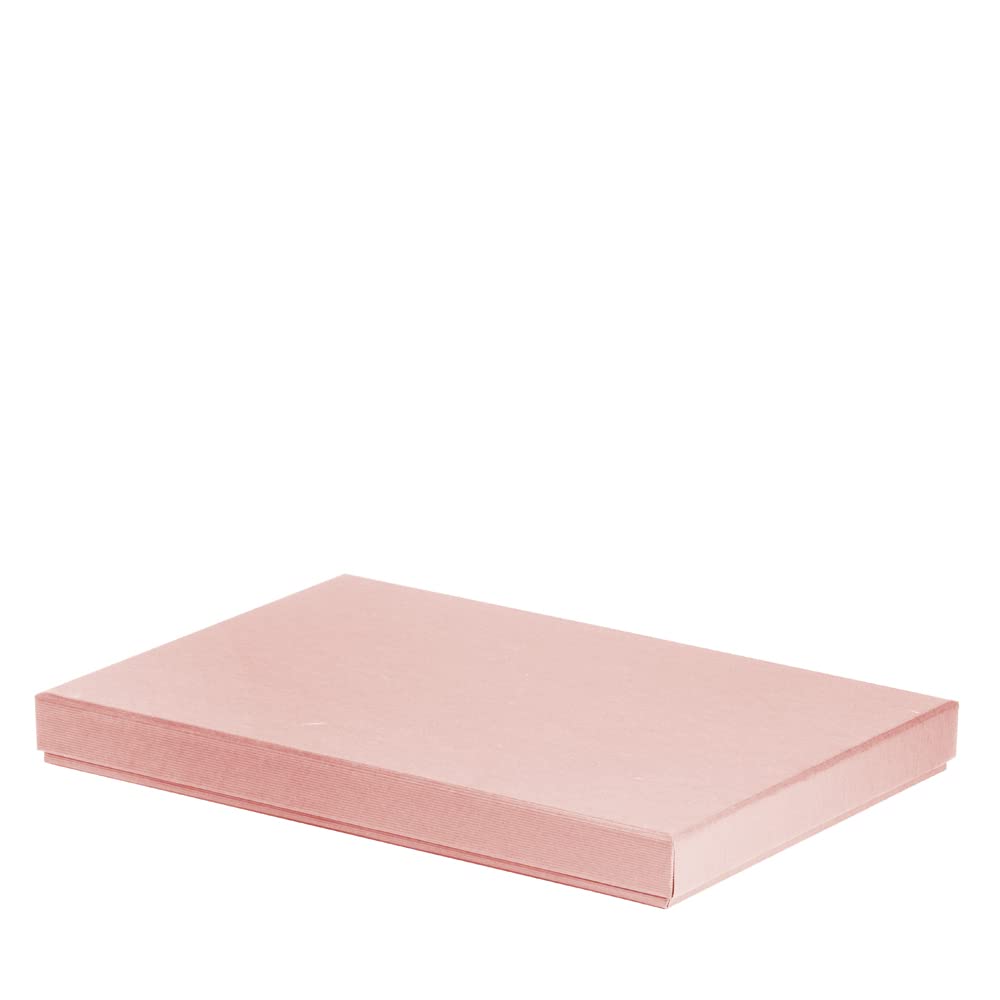Rössler Geschenkbox mit Deckel für DIN A4 | Box mit Deckel | Geschenkbox Geburtstag | Karton mit Deckel | Geschenk Box | Geschenkkarton mit Deckel | Maße: 225x325x30mm | Farbe: Rosa | Powder