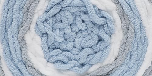 Bernat Baby Blanket Stripes, 10.5 oz, 100% Polyester, Above The Clouds