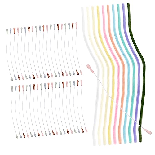 DOITOOL DIY Craft Toys 10pcs Boys and Girls Chenille Stems Imitation Velvet Strips for Creative Play Cleaning