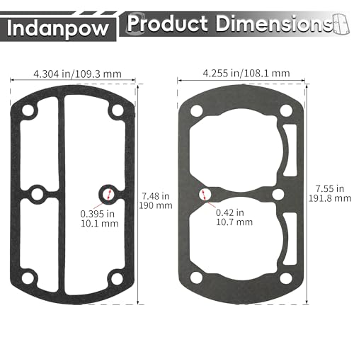 Image of 54571609 & 97330658 Head Gasket Set Compatible with SS3 & SS4 Models Air Compressor Valve Plate Pump (1 Set)