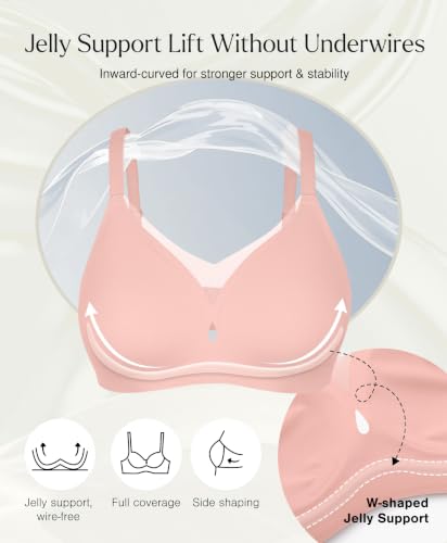 Image of Popilush Womens Wireless Push Up Bra Comfortable Supportive Everyday Bra