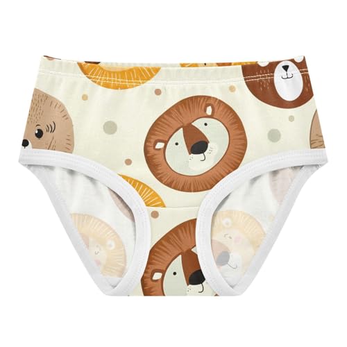 Fun Girls Underwear Toddlers 2t Cotton Panties Little Girl Cute Cartoon Lion Bear Faces Briefs Girls Undies