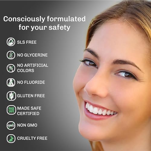 Bentodent toothpaste - Teeth Whitening Products | Activated Charcoal Mint Teeth Whitening Toothpaste | Enamel Safe, Natural | Foam free, Fluoride Free - (Pack of 2 Teeth Whitening Products)