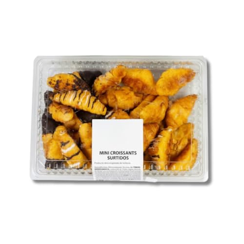 Mini Croissants Surtidos - Bandeja Familiar de 850g - Selección de Bollería de Mantequilla, Chocolate y Glaseado - Sweet Baked - Ideal para Desayunos y Eventos - NEXU