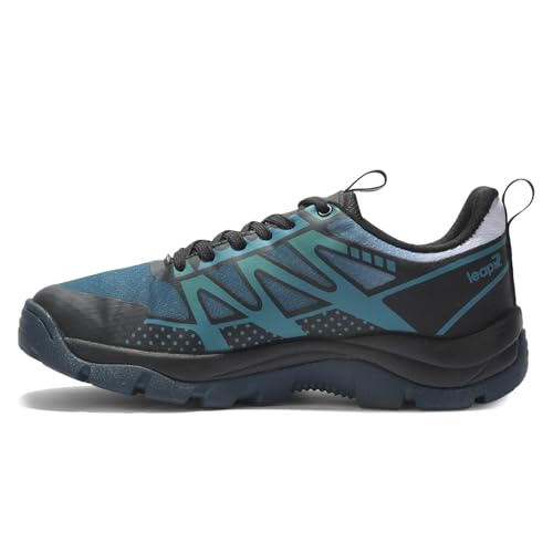 Image of Liberty LEAP7X ENDUVERS1E Black & Green Sports Lacing Running Shoes for Mens