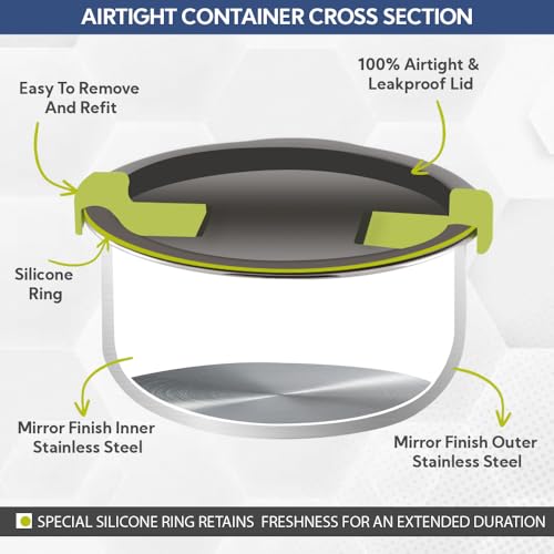 Magnus Olive-3 Prime Stainless Steel Lunchbox