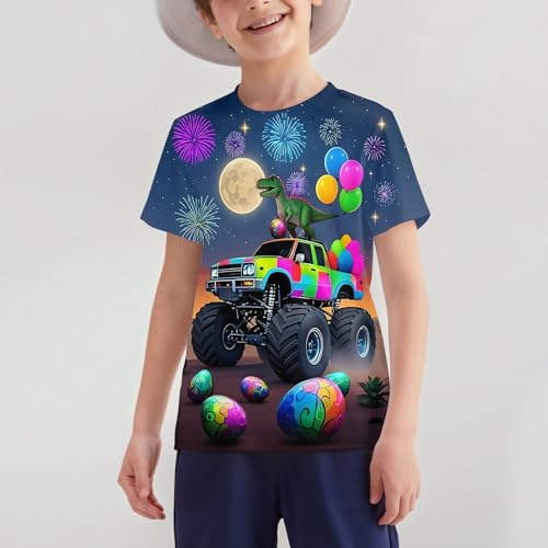 Image of Hgvoetty Boys Girls Graphic T-Shirts Kid 3D Casual Tops Tees for 6-16 Years
