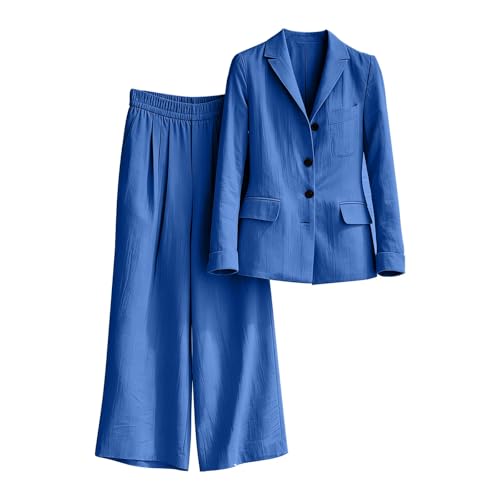 Pantalon d'affaires 2 pièces et blazer à manches longues pour femme chic