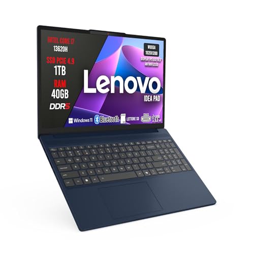 Lenovo Pc Portatile, Notebook i7 13620H, 40GB RAM DDR5, SSD 1TB,...
