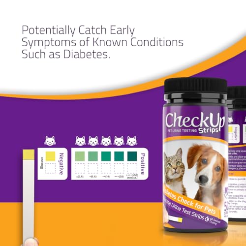 KIT4CAT CheckUp Glucose Urine Testing Strips for Cats and Dogs - Detection of Glucose Levels x 50 - Thumbnail 4