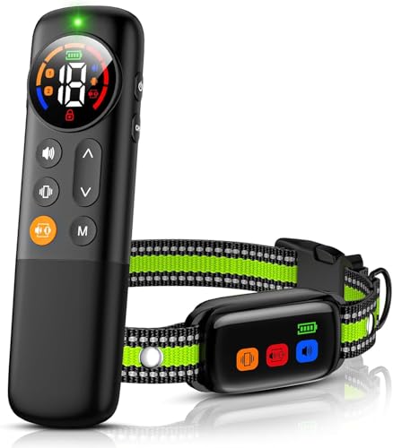 Vibrating Dog Training Collar No Shock with Remote Beep & Vibration Only 3300ft Long Range Waterproof Rechargeable Collar with Safety Lock No Prongs Adjustable Fit for Dogs 20120 lbs