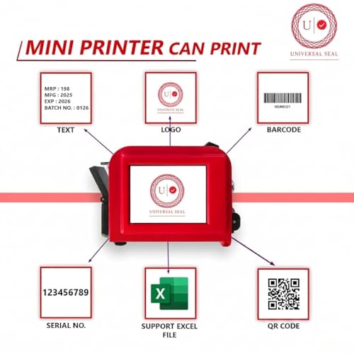 Image of 12.7mm Portable Mini Handheld Thermal Inkjet Printer | High-Resolution Date, Batch & Barcode Printing Machine | Wireless Inkjet Coder for Packaging & Industrial Use