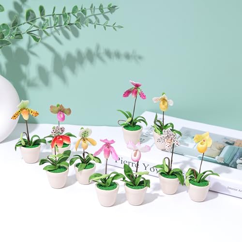 Imanes Decorativos Orquídea Blanca y Rosa 3D Set 2 miniatura 5