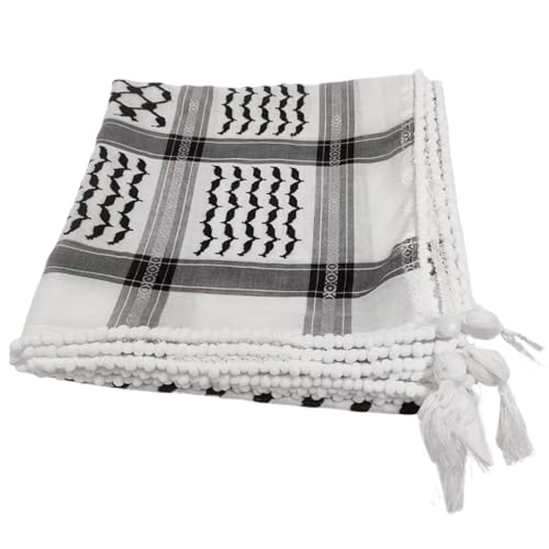 Keffiyeh palestino auténtico bufanda de algodón selecto con borlas clásicas 5