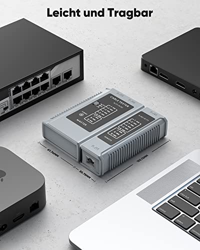 Netzwerktester Snowkids für RJ45, RJ11 und RJ12 Kabel