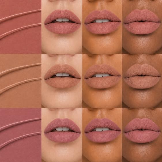 Image of BAKED BEAUTY Mousse Matte Mini Liquid Lipstick Combo Pack of 9 Piece Set | 1.5ml Each | Vitamin E & Shea Butter | Waterproof Transfer-Proof | Non-Drying | All Skin Types | Nude Palette