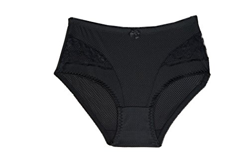 Rufina #6027 - Pack Of 4 - Women's Mesh Brief, Breathable Panties, Comfortable Underwear (Small) #TOP4
