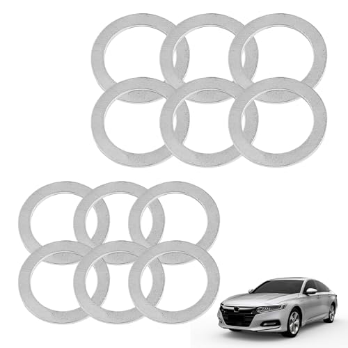 12pcs Transmission Fluid and Rear Differential Oil Drain Plug Crush Washer Gasket Seal Compatible with Acura OEM PN Part# 94109-2000 (6pcs) & 90471-PX4-000 (6pcs)