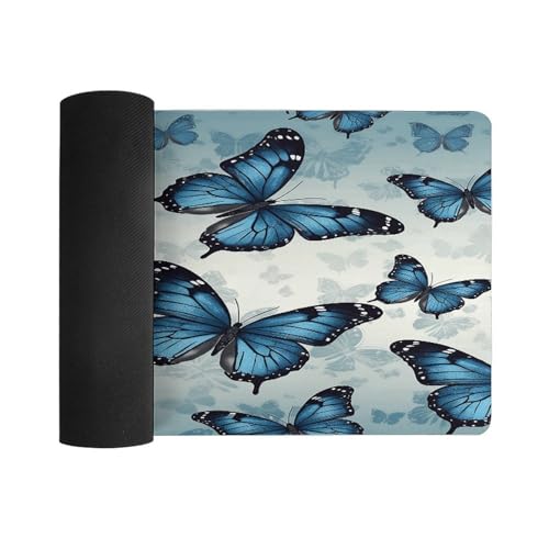 Blue Butterfly Desk Pad protector de escritorio impermeable miniatura 3