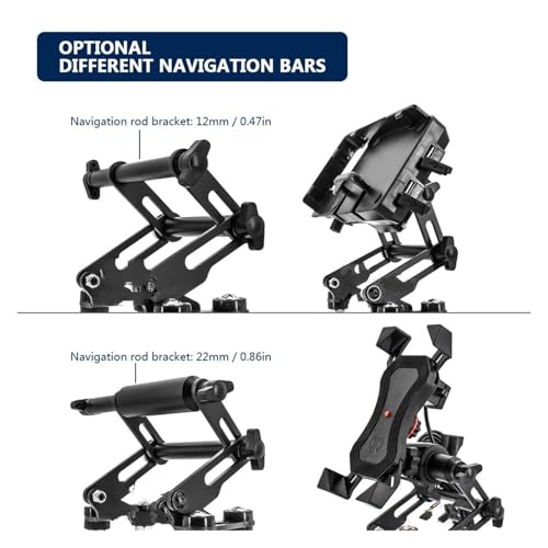 Support navigation moto extensible et réglable avec recharge USB - 3