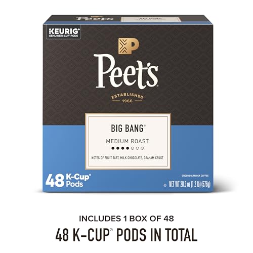 Image of Peet's Coffee Coffee Pods, Medium Roast, Big Bang, 48 K Cups