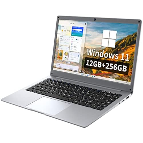 Jumper Laptop 14 Zoll Full HD, 12 GB RAM, 256 GB SSD, Notebook mit Windows 11, Mini HDMI, USB 3.0, Micro SD, WLAN, Bluetooth