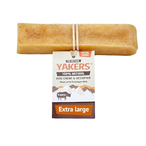 YAKERS Himalayan Dog Chew Bars Natural Dog Chews - Original XL (Pack of 1) - Extra Long-Lasting Dog Treats & Occupier Chews Healthy Himalayan Dog Chews for Dental Health & Enrichment