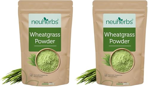 Image of Neuherbs Wheatgrass Powder - 100g | Wheat Grass Powder | Ayurvedic Support For Natural Detox & Boost Immunity | 100% Pure & Natural With No Added Preservatives (Pack of 2)