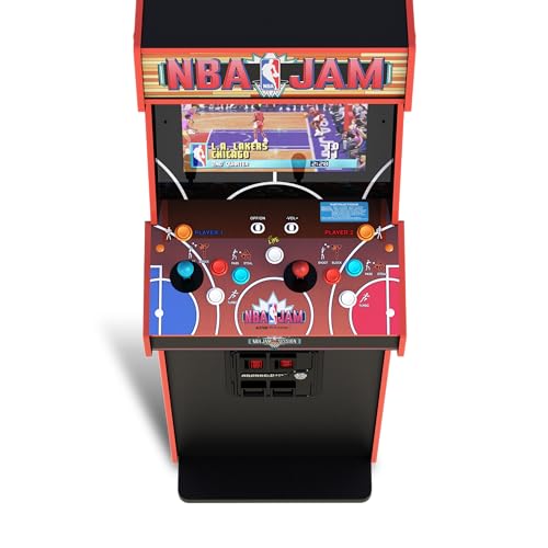 Arcade1Up NBA-A-400811 Jam Deluxe 2-Player Control Panel Arcade Machine, Built For Your Home, 5 Foot Tall Cabinet With 3 Classic Games thumb #4