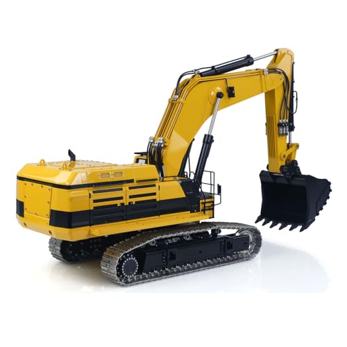 Image of 55KG! 1 /12 Metal Remote Control Hydraulic Tracked Excavator 395F RC Digger 2830 Brushless Motor Dual Pump System Radio Hobby Grade Model for Ages 14+(Light Yello and Black)