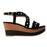 talla 38 en usa mujer zapatos  ALPE 42471105 - Sandalia Ante Negro para Mujer Color: Negro Talla: 38 EU