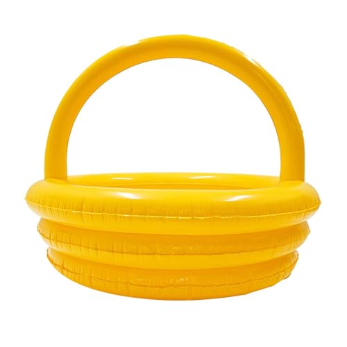 Generisch 2026 Globo hinchable de Pascua para, pelota flotante grande, aventura para interior y exterior, novedad de fiesta, contenedor para globos de búsqueda de huevos de Pascua (amarillo, 63 x 61