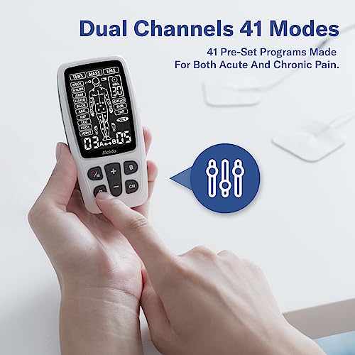 Alcedo Tens Unit + Ems Combination Machine Muscle Stimulator For Pain Relief, Electric Rechargeable Pulse Massager With 41 Modes For Back/Neck Pain Therapy, Hsa Fsa Eligible #TOP2
