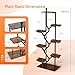 Bstrip 8-Tier Plant Stand with Grow Light, 57 Inch Indoor Plant Shelf, Decor Flower Stand for Living Room & Patio, Rust-Resistant Pipes & Waterproof MDF Boards