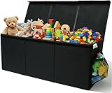 SoftOwl Extra Large Toy Storage Organizer with Lid - Sturdy, Collapsible Toy Chest Storage Box Design - Toys Bin with Dividers for Kids, Nursery, Bedroom, Playroom 37'x16'x14'